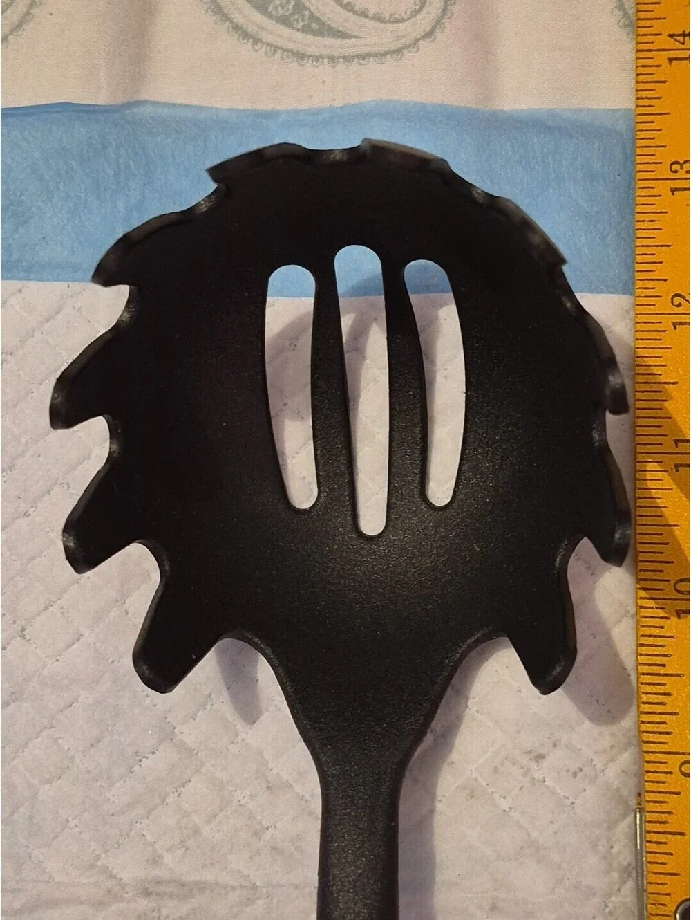 Farberware PASTA FORK Black Nylon Colander Spoon Ladle 13